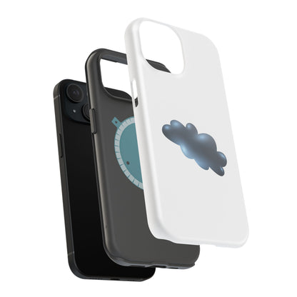 Cloudy Magnetic Tough Case for iPhone, Stylish Phone Cover, Cloud Design, Unique Gift Idea, Durable Protection