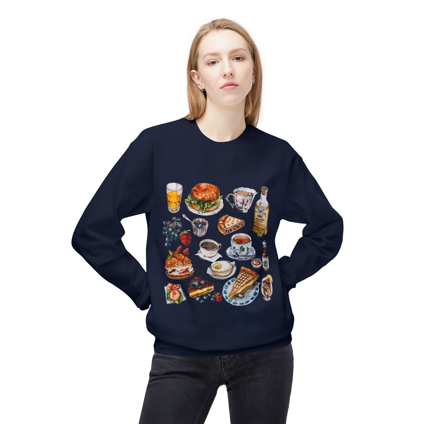 Unisex Midweight Softstyle Fleece Crewneck Sweatshirt - Quintessential England - A Celebration of Icons