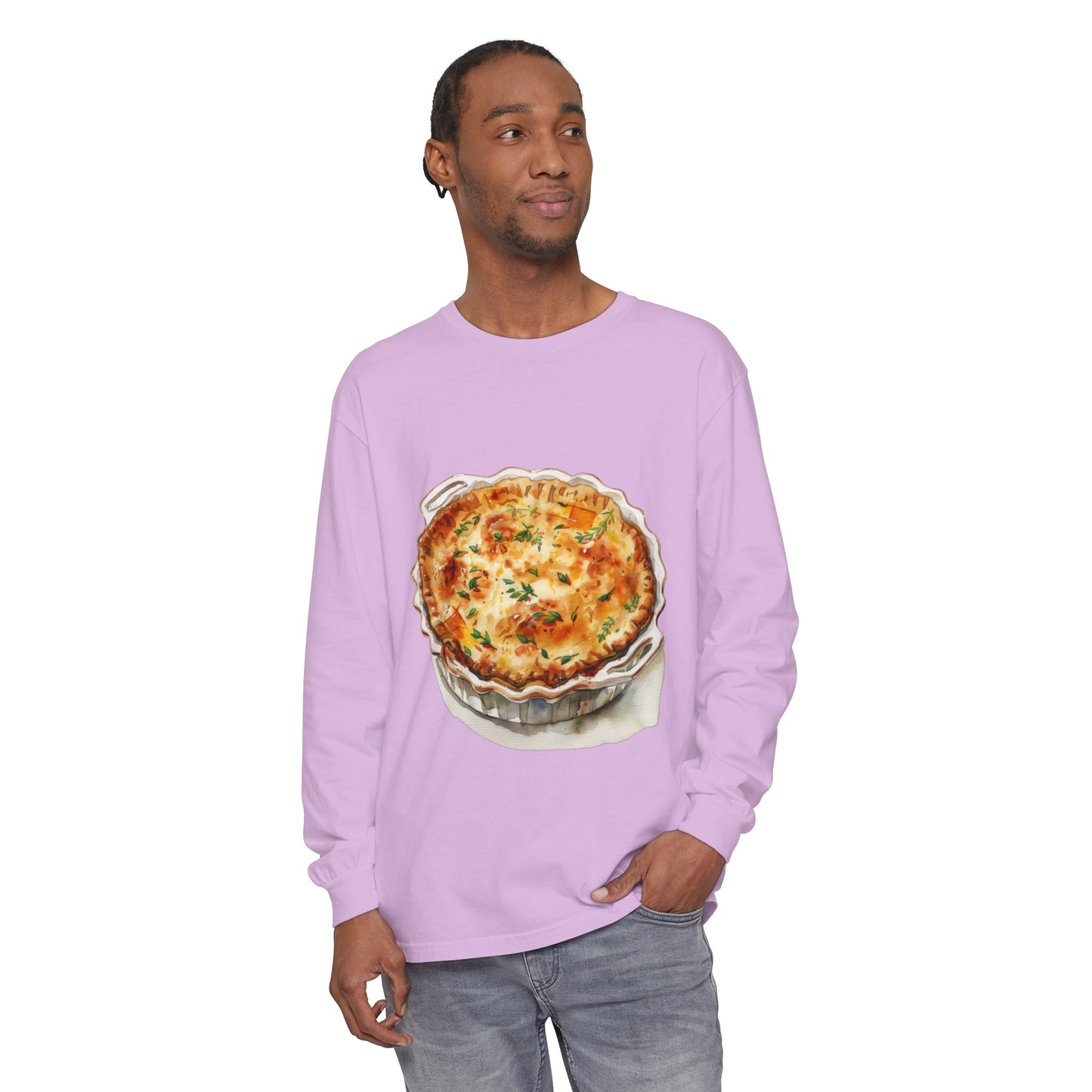 Unisex Garment-dyed Long Sleeve T-Shirt - British Yummiest Delights