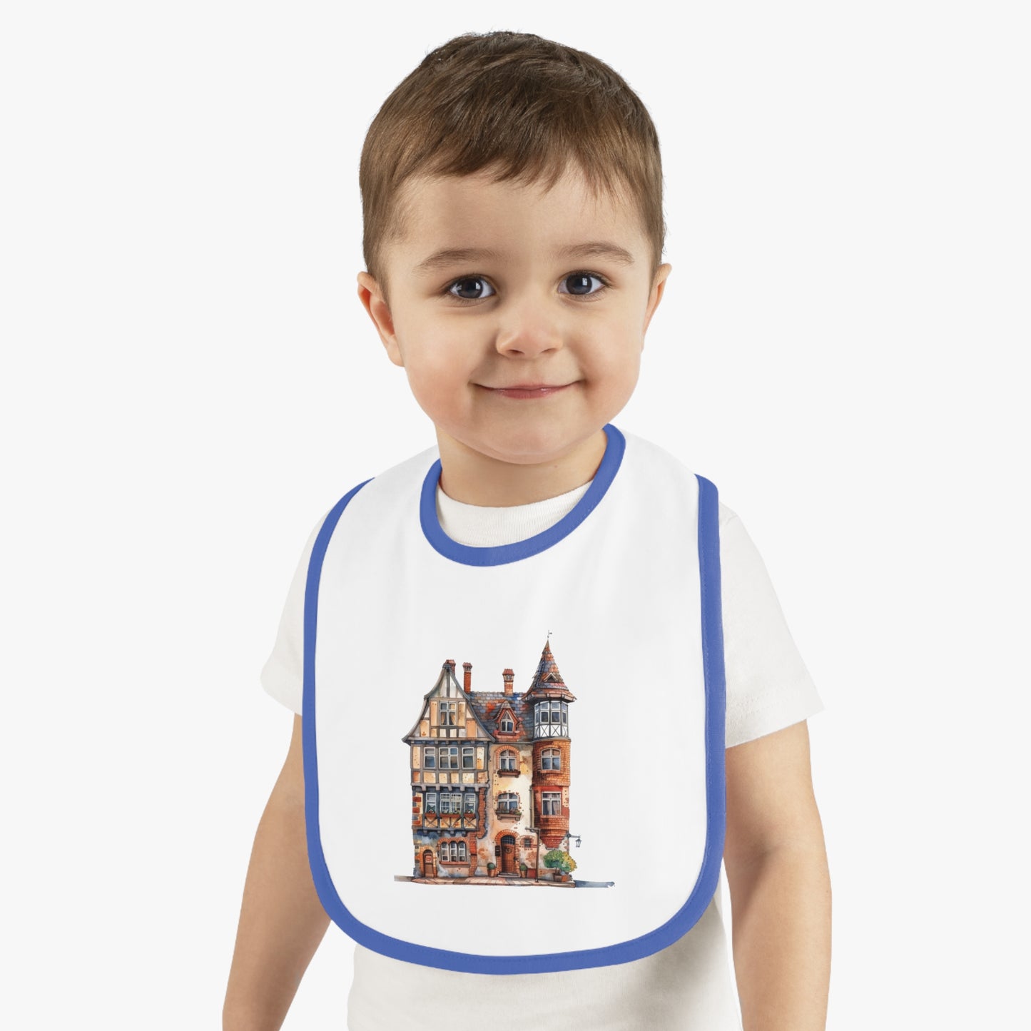 Adorable House Design Baby Bib, Cute Baby Bib for Feeding, Infant Gift, Baby Shower Essential, Fun Bib for Toddlers