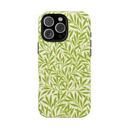 Green Leaf iPhone Case, Tough Cases, Botanical Phone Protection, Eco-Friendly Cover, Nature Lover Gift, Trendy Cell Phone Accessory