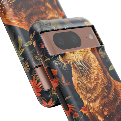 Otter Phone Case, Floral Otter Design, Tough Phone Cover, Nature Lover Gift, Cute Animal Accessories