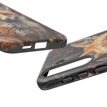 Fox Floral Phone Case, Tough Cases for Animal Lovers, Nature Themed Gift, Cute Phone Cover, Wild Fox Protector