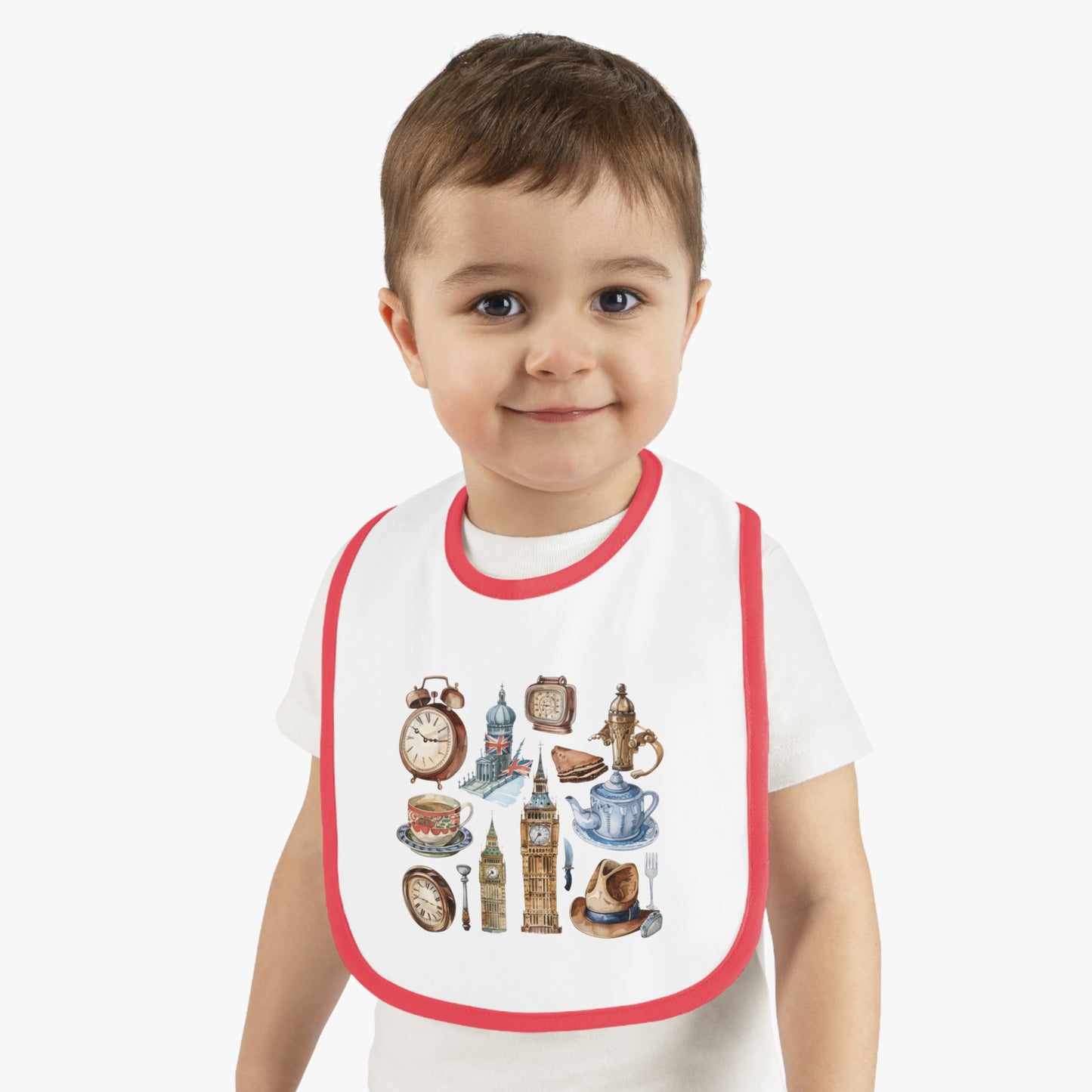 Adorable Timepiece Baby Bib - Cute Bib for Infants, Baby Shower Gift, Toddler Feeding Bib, Unique Baby Accessory, Trendy Bib for Kids