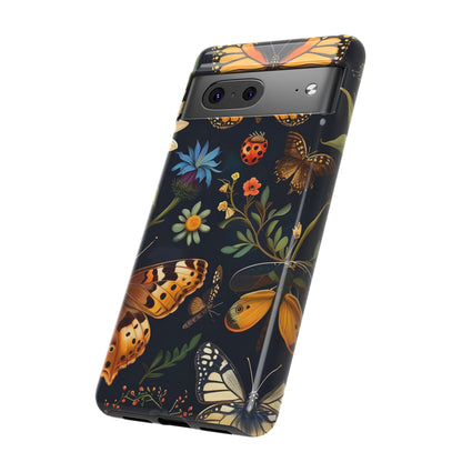 Nature-Inspired Phone Case | Floral Butterfly Design, Tough Phone Cover, Gift for Nature Lovers, Cute Butterfly Case, Home Decor
