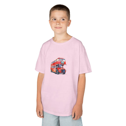 Kids Tee - Historic London Bus Wall Art -  Fun & Playful Graphic Tee for Young Explorers