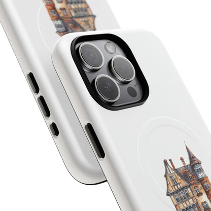 Artistic Magnetic Phone Case | Tough Protective Cover for iPhones | Unique House Design | Gift for Homeowners & Tech Lovers