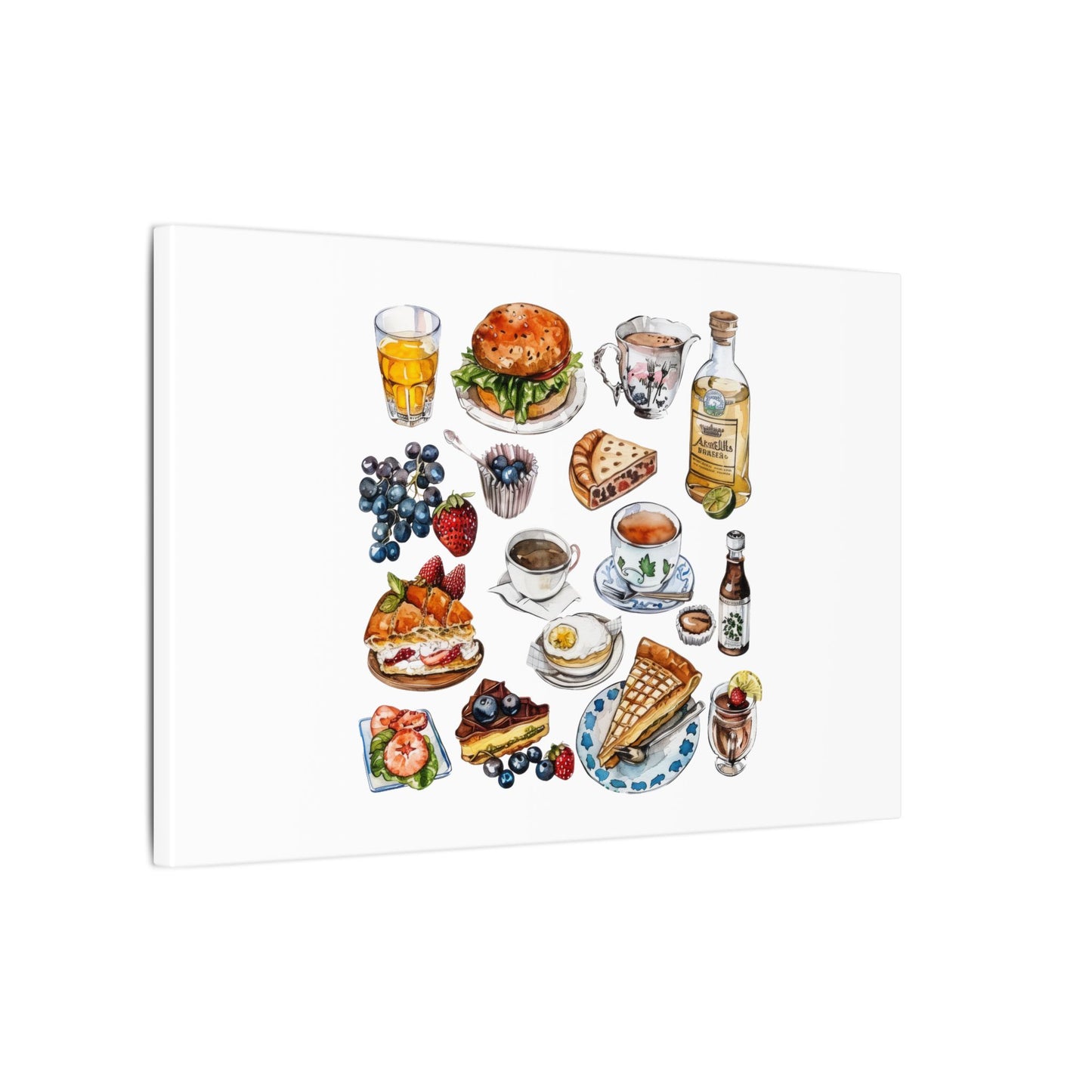 Breakfast Feast Canvas Print, Food Art, Kitchen Decor, Gifting for Food Lovers, Brunch Vibes, Wall Art