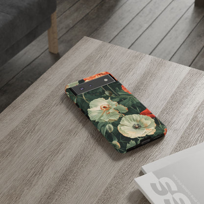 Floral Phone Case - Tough Cases, Botanical Design, Gift for Friends, Trendy Mobile Cover, Personalized Phone Accessory