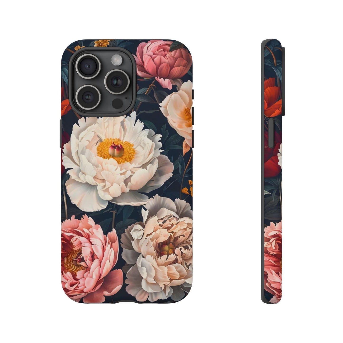 Floral Phone Case, Tough Phone Cover, Flower Design, Unique Gift for Her, Trendy Accessory, Spring Decor