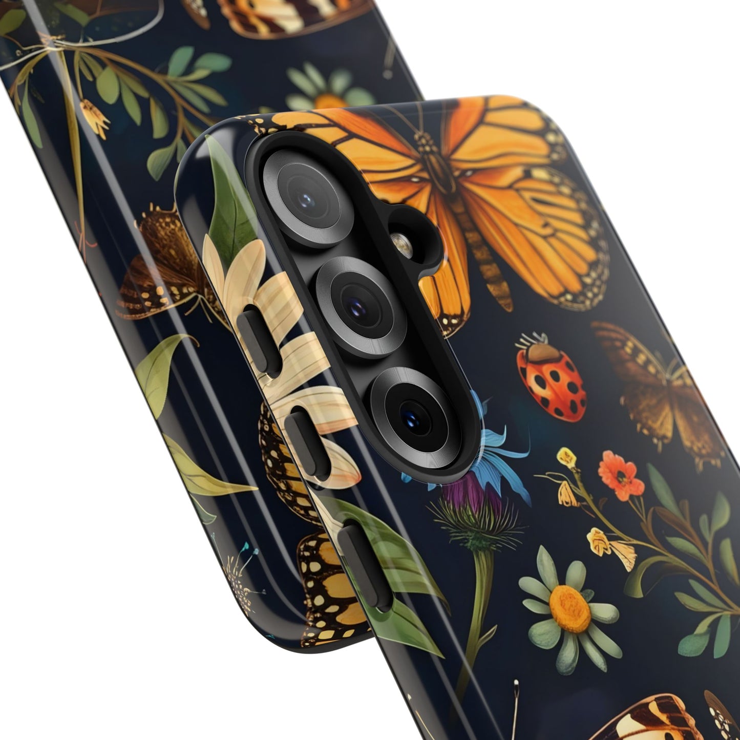 Nature-Inspired Phone Case | Floral Butterfly Design, Tough Phone Cover, Gift for Nature Lovers, Cute Butterfly Case, Home Decor