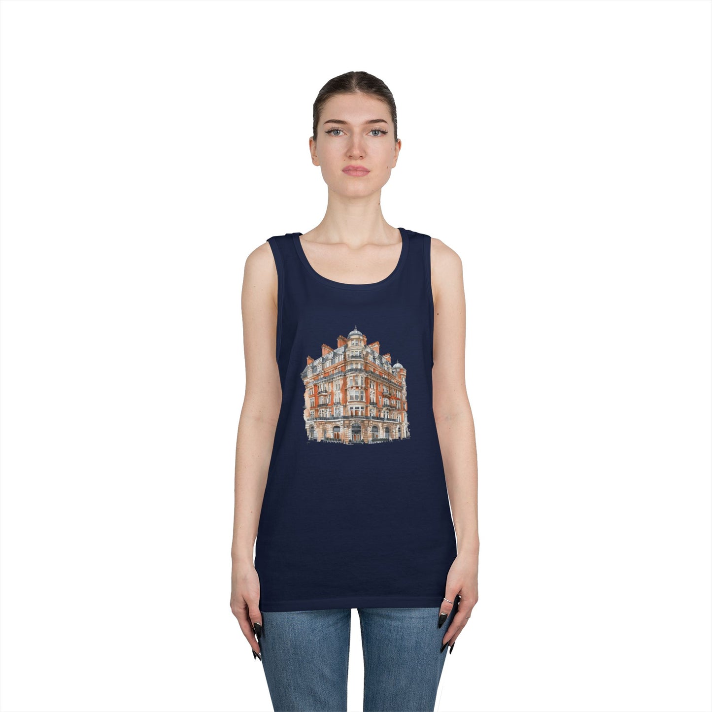 Unisex Heavy Cotton Tank Top - Classic British Architecture - Elegant Historic Building