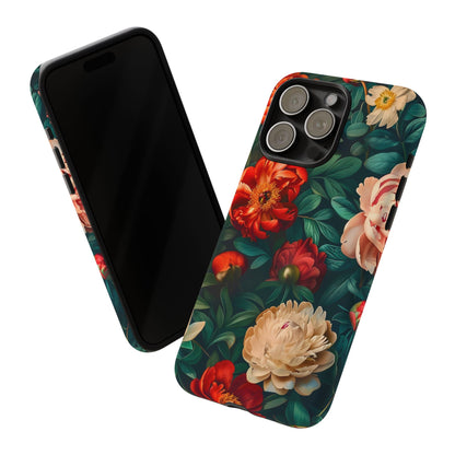 Floral Phone Case - Tough Cases, Vibrant Protection, Gift for Her, Cute Floral Design, Trendy Accessory, Perfect for Spring
