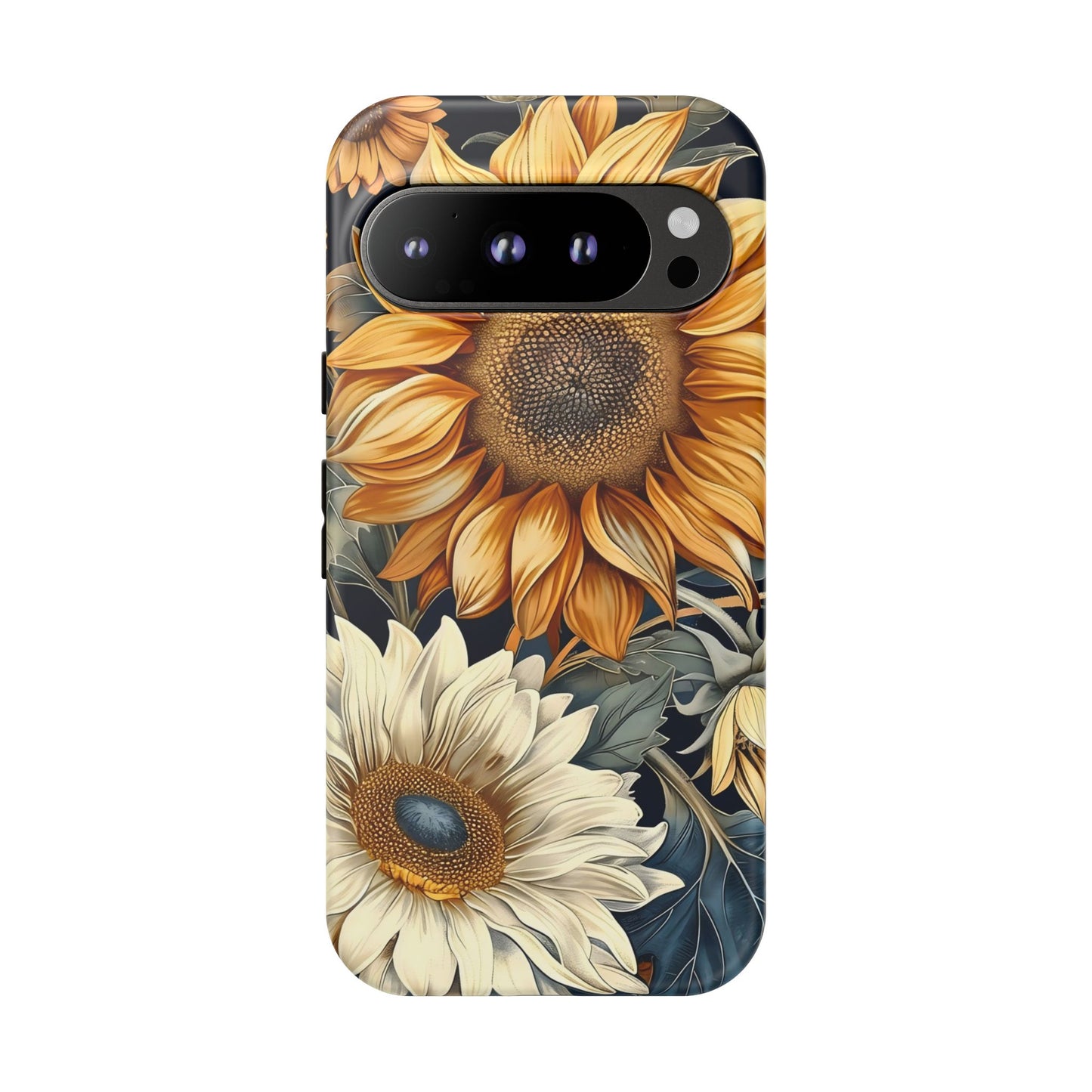Floral Phone Case for Tough Cases, Sunflower Design, Nature Lover Gift, Birthday Present, Eco-Friendly Accessories, Summer Vibes