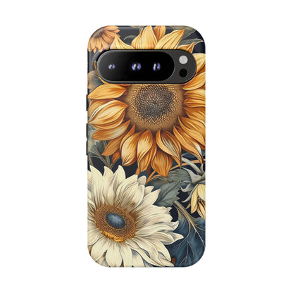 Floral Phone Case for Tough Cases, Sunflower Design, Nature Lover Gift, Birthday Present, Eco-Friendly Accessories, Summer Vibes