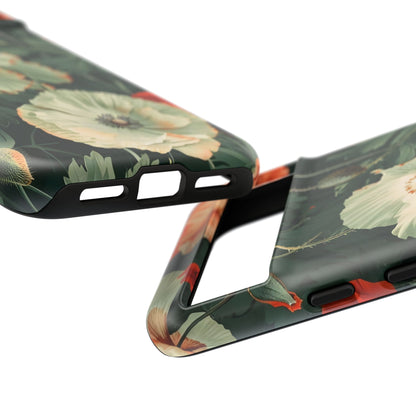 Floral Phone Case - Tough Cases, Botanical Design, Gift for Friends, Trendy Mobile Cover, Personalized Phone Accessory