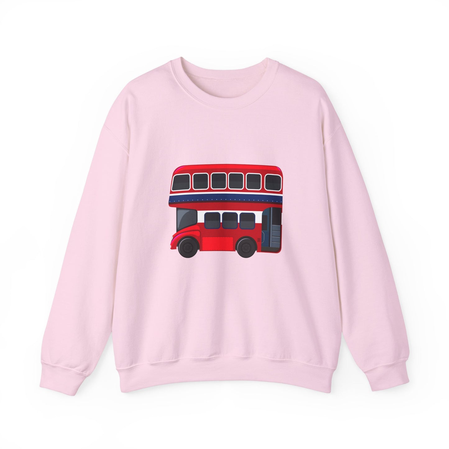 Unisex Heavy Blend™ Crewneck Sweatshirt Trendy - London Transport Red Double-Decker Bus