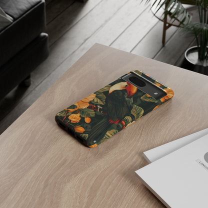 Tropical Toucan Phone Case, Exotic Bird Cover, Nature Lover Gift, Eco-Friendly Design, Customizable Tech Accessory