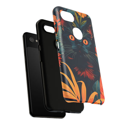 Feline Jungle iPhone Case - Tough and Unique Cat Design, Pet Lover Gift, Animal Phone Accessory, Nature Inspired, Halloween Style