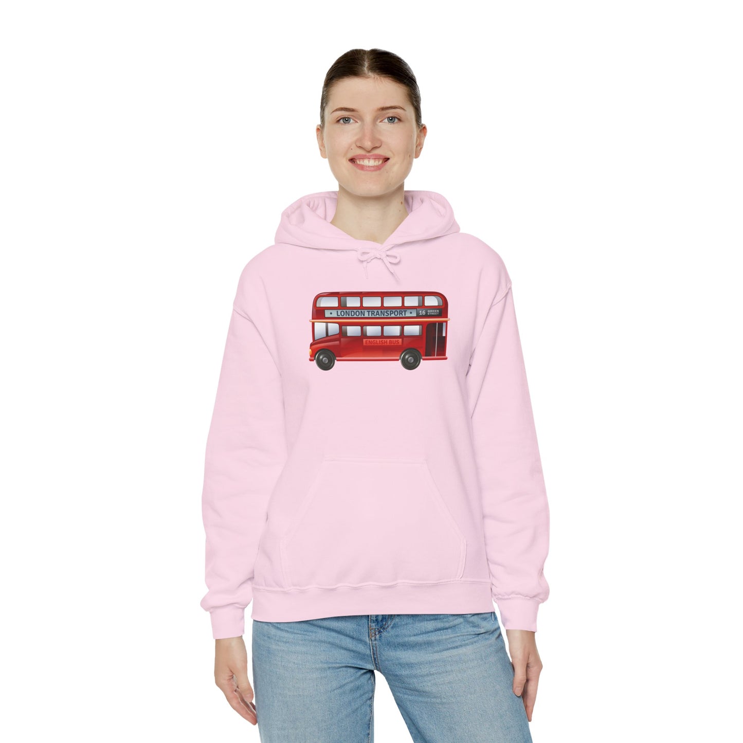 Unisex Heavy Blend™ Hooded Sweatshirt - Icon on Wheels - London’s Double-Decker Bus