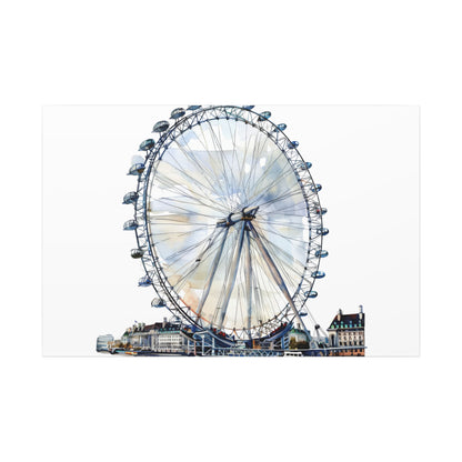 London Eye Canvas Print, Wall Art Decor, Travel Gift, Home Decoration, Unique Art Piece