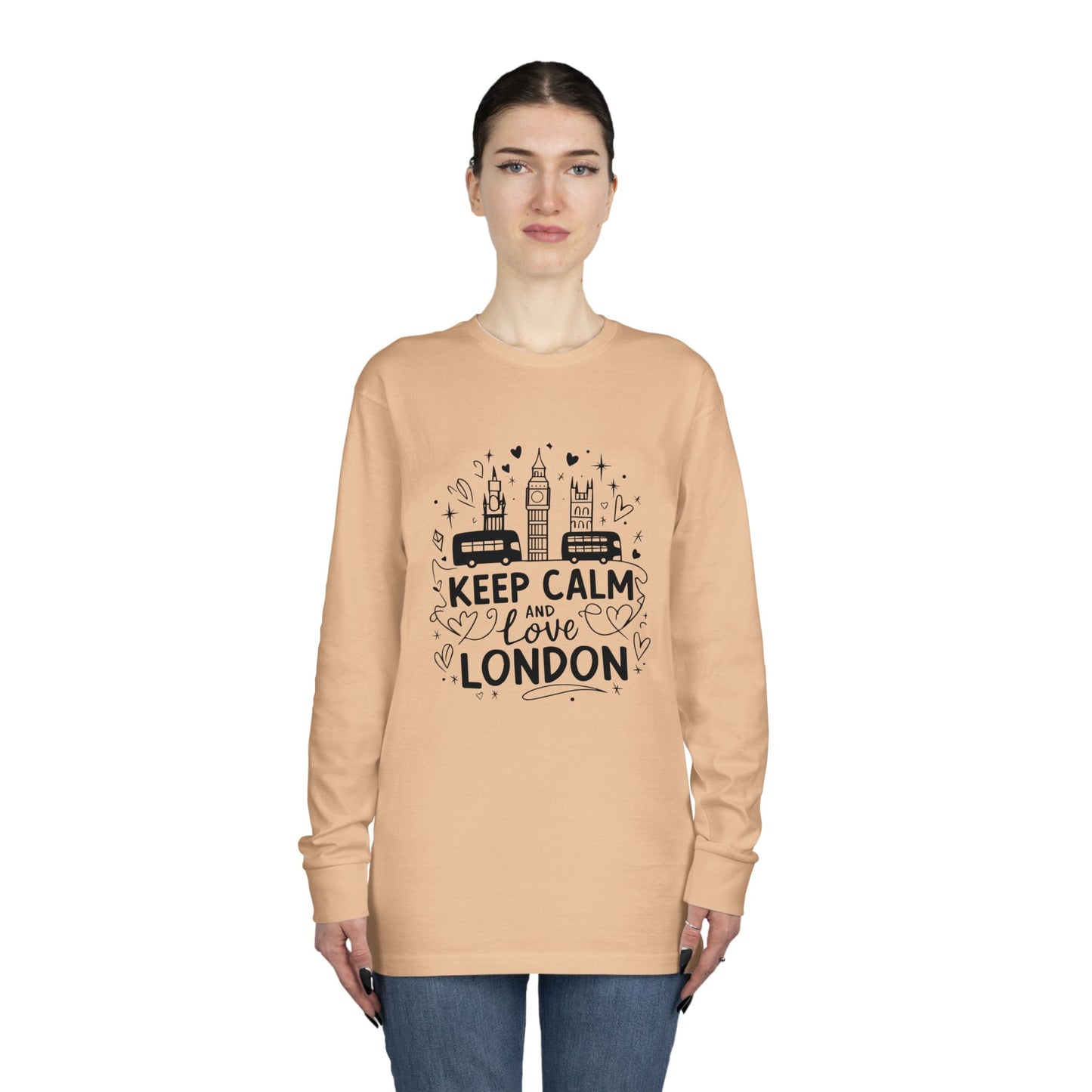 Long Sleeve Crewneck Tee - Keep Calm And Love London