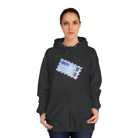 Unisex College Hoodie - Classic UK Royal Mailbox Design - British Postbox Icon