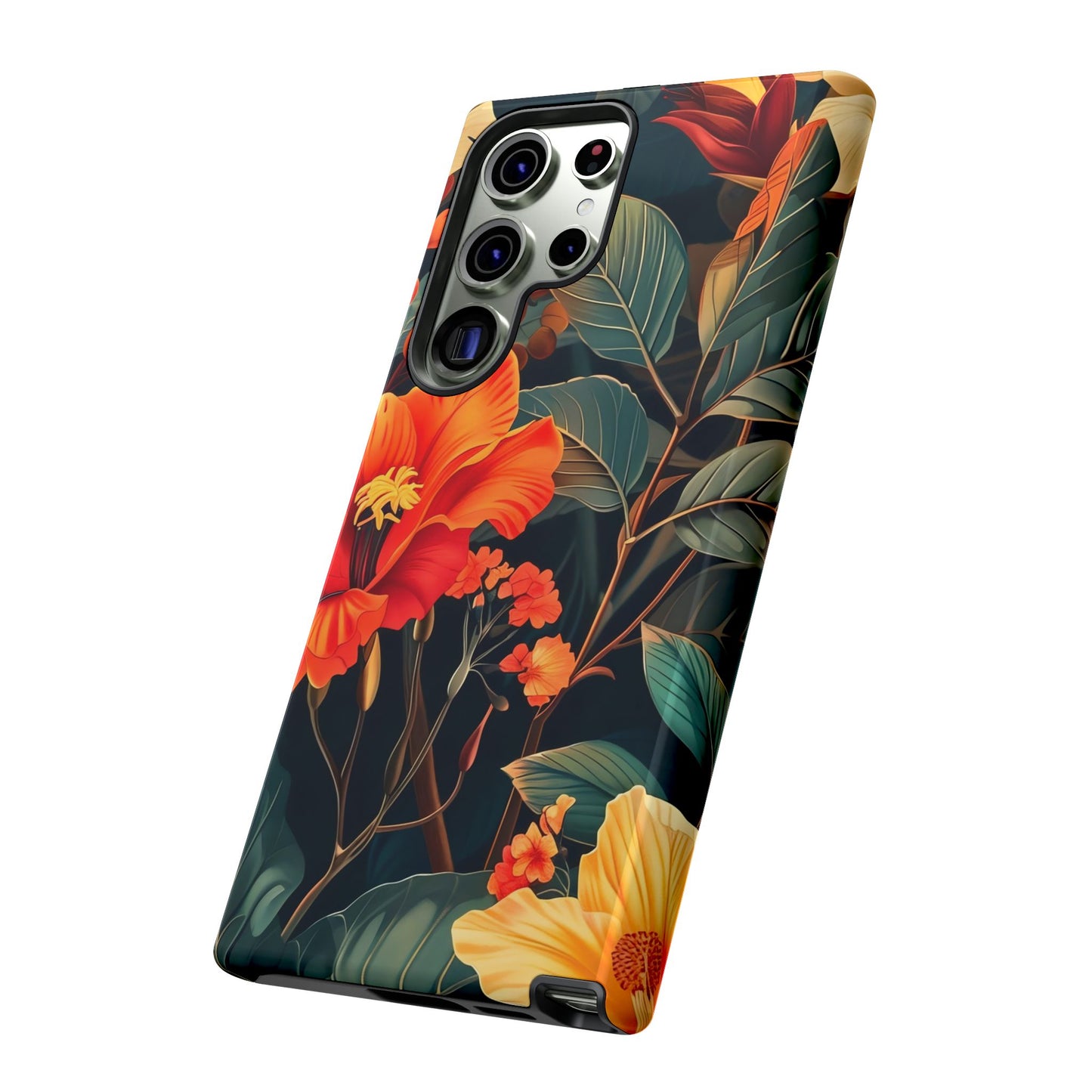 Tough Floral Phone Case | Tropical Vibe, Gift for Nature Lovers, Summer Beach Accessory, Floral Pattern, Trendy Phone Accessories