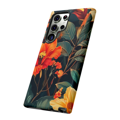 Tough Floral Phone Case | Tropical Vibe, Gift for Nature Lovers, Summer Beach Accessory, Floral Pattern, Trendy Phone Accessories