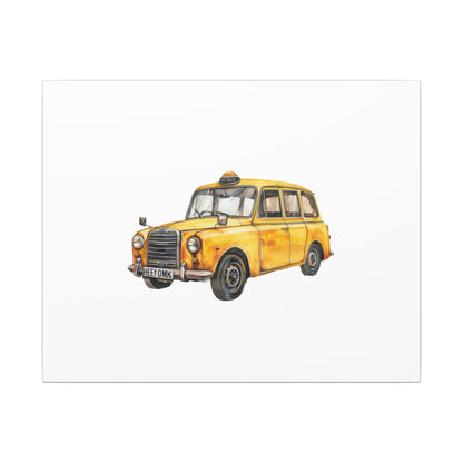 Vintage Taxi Matte Canvas, Stretched, 0.75" (Multi-Size)