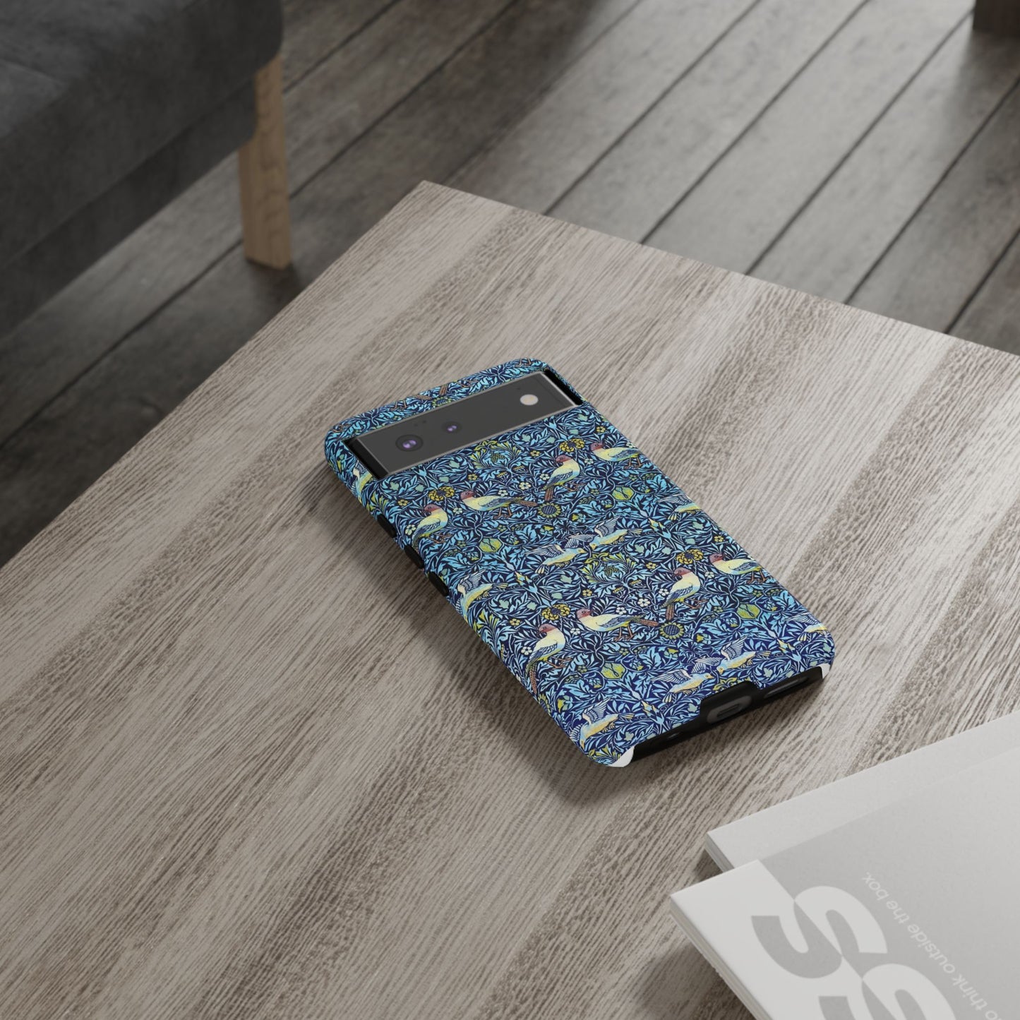 Bird and Floral Pattern Phone Case, Tough Cases, Gift for Nature Lovers, Eco-friendly, Custom Phone Accessories, All-Occasion