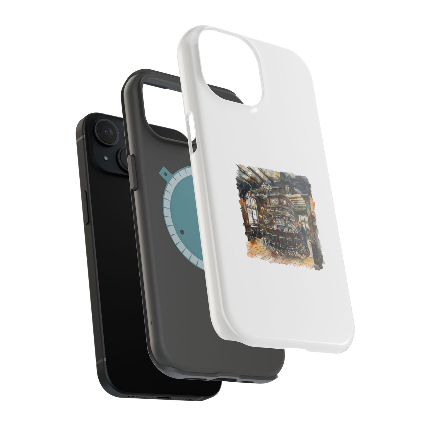 Artistic Magnetic Tough Cases | Stylish Phone Cover, Unique Illustrative Cases, Customizable Gifts for Travelers, Holiday Season Perfec