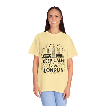 Unisex Garment-Dyed T-shirt - Keep Calm and Love London