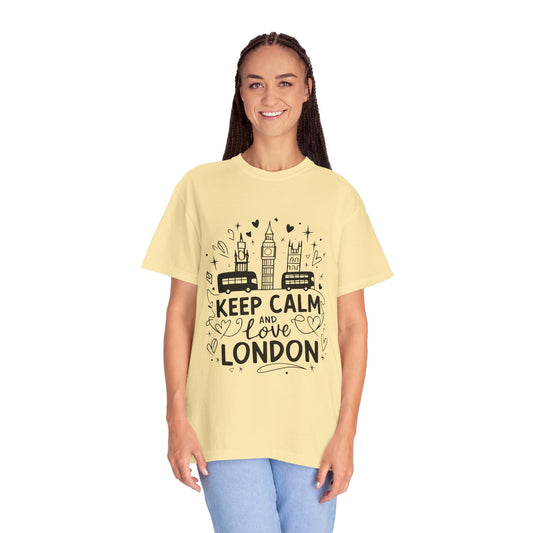 Unisex Garment-Dyed T-shirt - Keep Calm and Love London