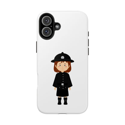 Cute Police Officer Tough Phone Case, Protective Cover, Phone Accessory, Gift for Him/Her, Fun Design for All Ages, Cartoon Case