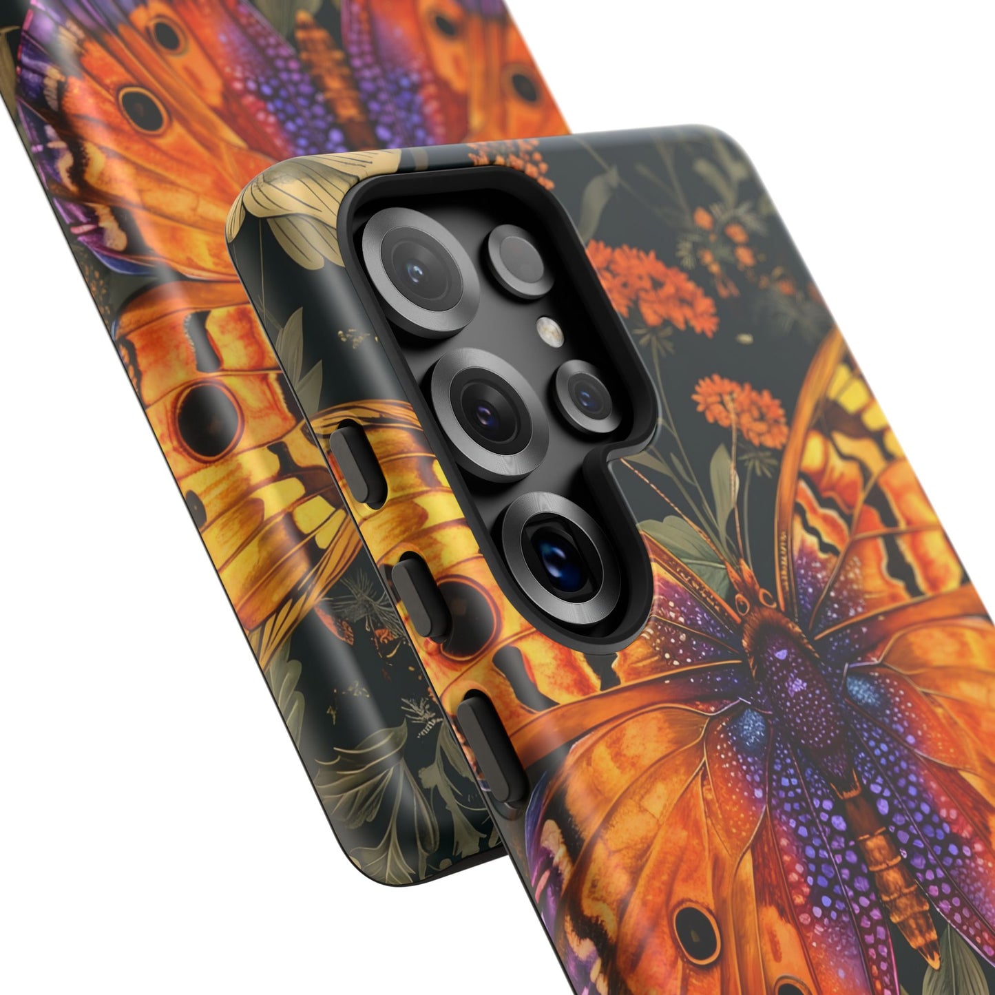 Butterfly Phone Case, Tough Cases for Nature Lovers, Vibrant Floral Design, Gift for Her, Cute Phone Accessories, Butterfly Artwork