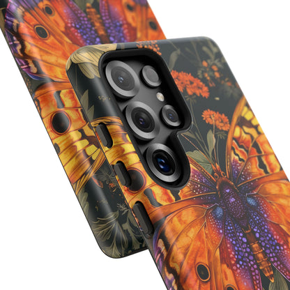 Butterfly Phone Case, Tough Cases for Nature Lovers, Vibrant Floral Design, Gift for Her, Cute Phone Accessories, Butterfly Artwork