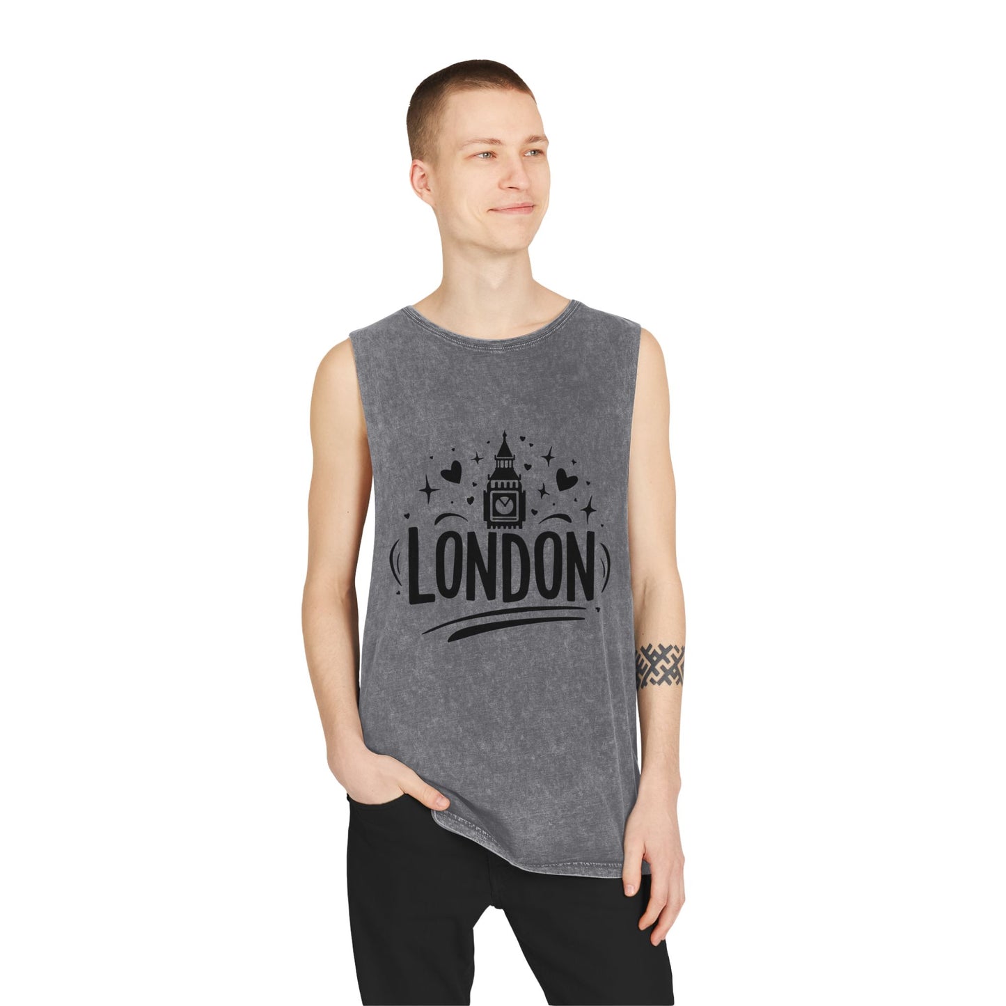 Unisex Stonewash Tank Top - Lovely London