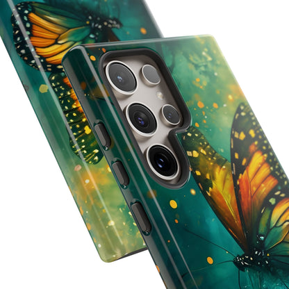 Colorful Butterfly Phone Case, Tough Cases for iPhone and Samsung, Cute Tech Accessories, Nature Lovers Gift, Vibrant Floral Design