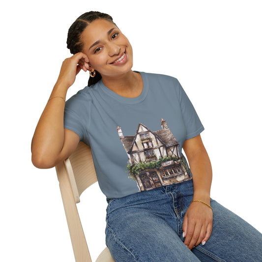 Unisex Softstyle T-Shirt - Heritage in Stone - Traditional British Village Homes