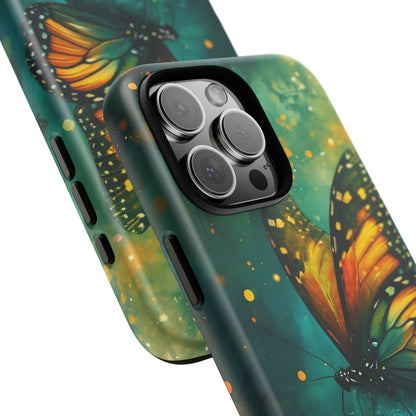 Colorful Butterfly Phone Case, Tough Cases for iPhone and Samsung, Cute Tech Accessories, Nature Lovers Gift, Vibrant Floral Design