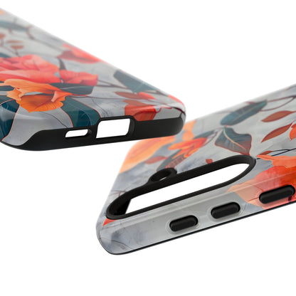 Floral Phone Case, Tough Cases, Flower Power, Gift for Her, Decorative Phone Cover, Trendy Accessories, Everyday Style