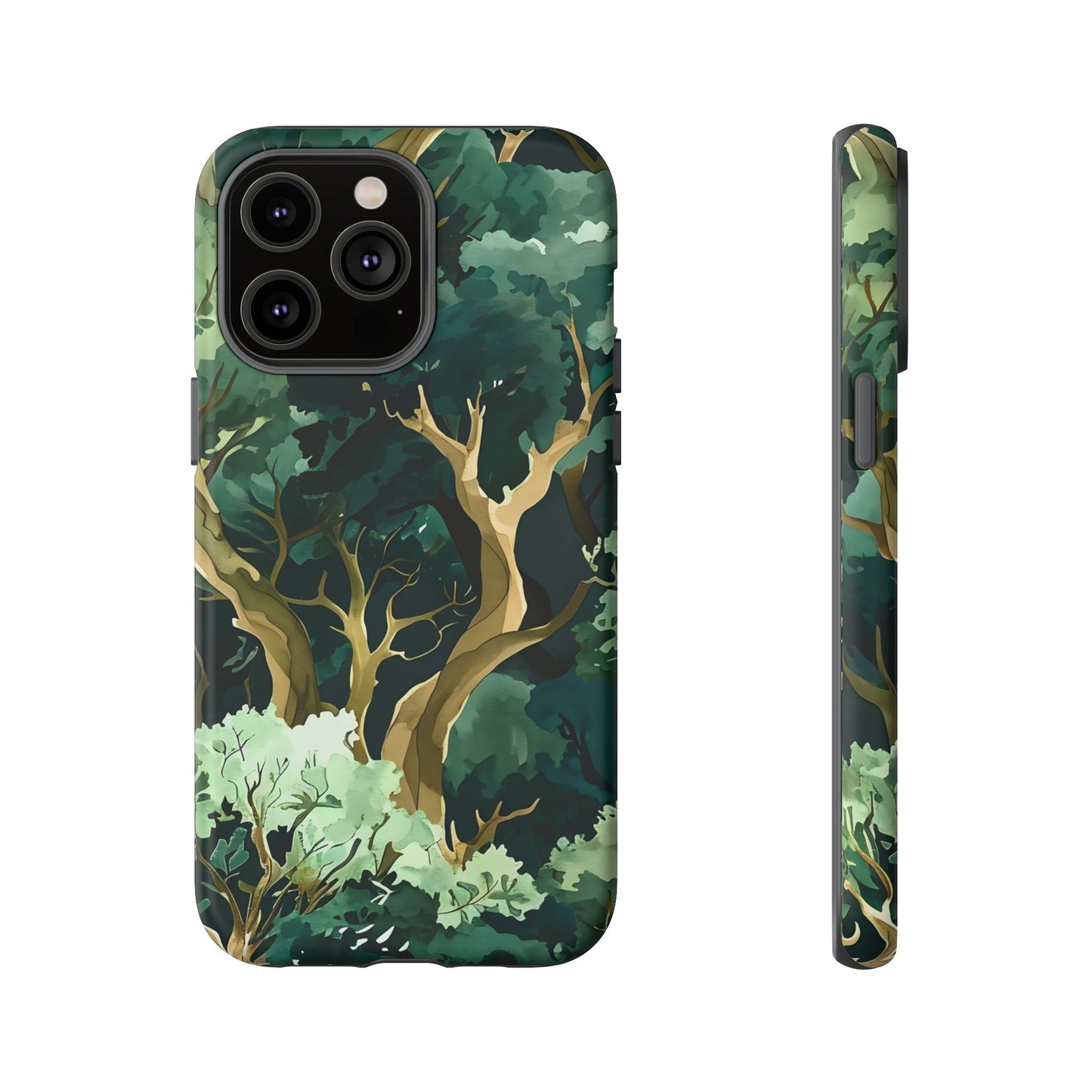 Forest Green Phone Case, Nature-Inspired Tough Cases, Eco-Friendly Gift, Outdoor Lover Accessory, Unique Phone Cover