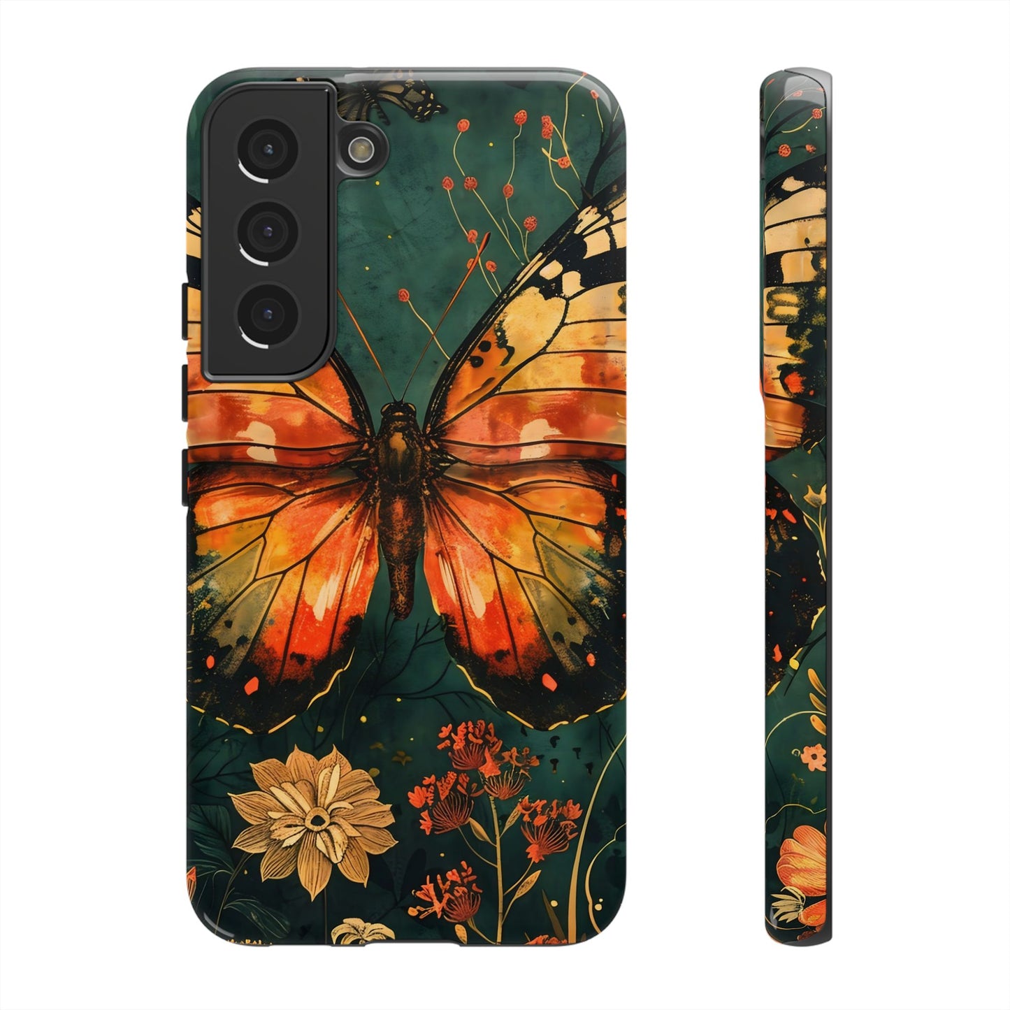 Butterfly Phone Case – Tough Cases for Nature Lovers, Floral Design, Butterfly Art, Unique Gift, Eco-Friendly Protection