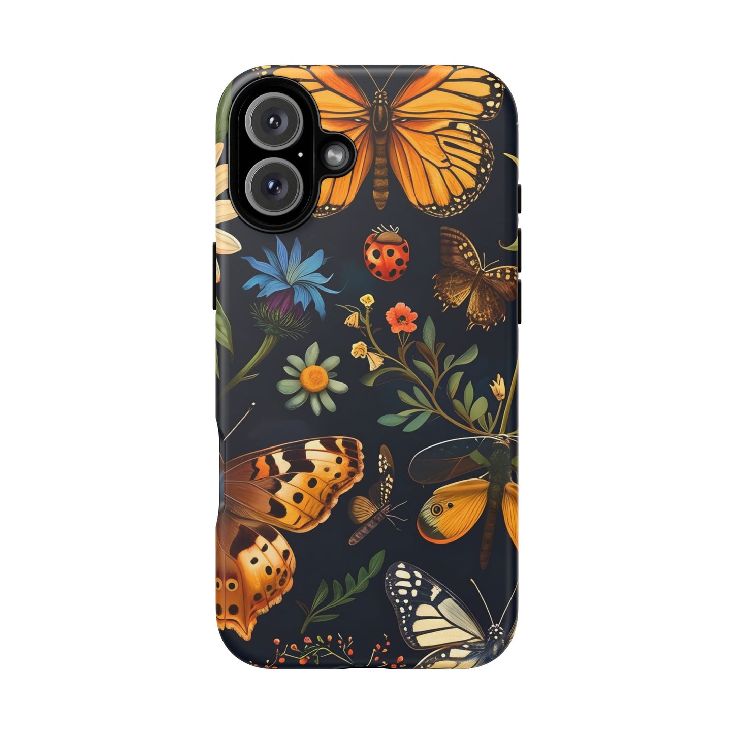 Nature-Inspired Phone Case | Floral Butterfly Design, Tough Phone Cover, Gift for Nature Lovers, Cute Butterfly Case, Home Decor