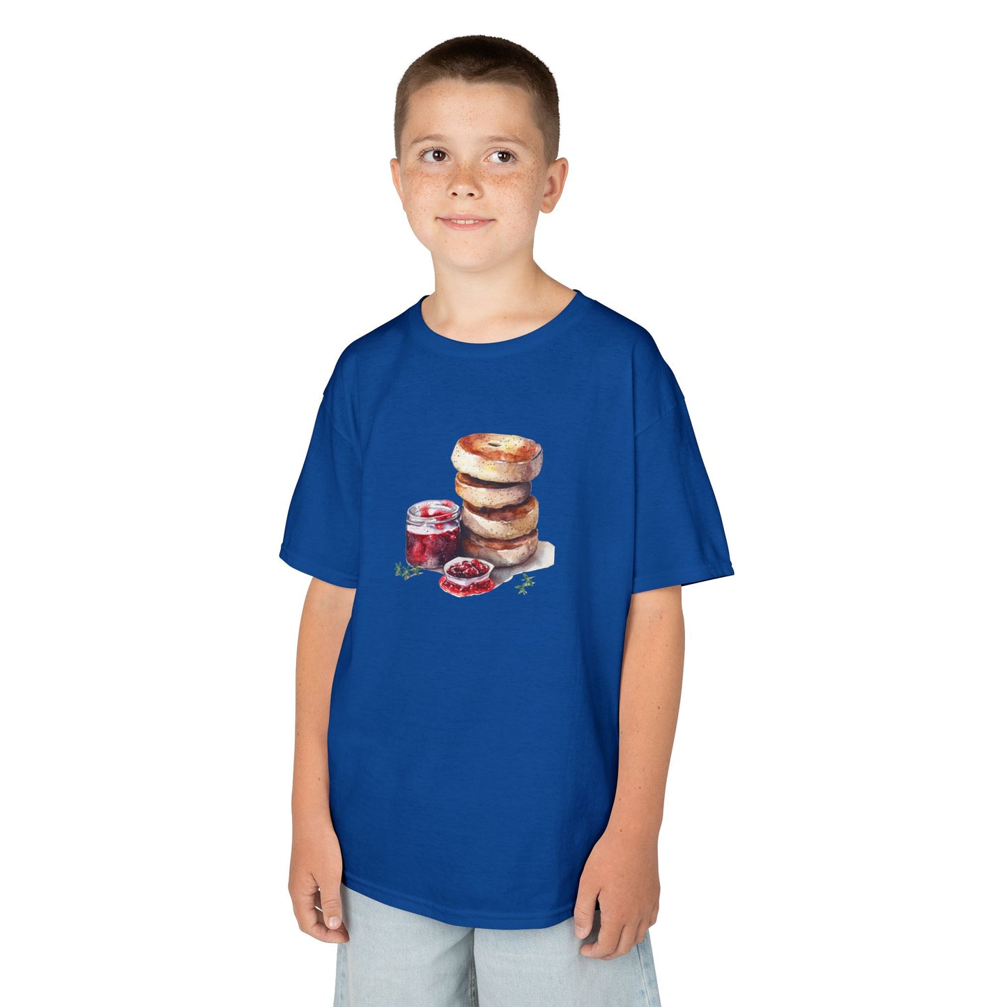 Kids Heavy Cotton™ Tee - Artistic Food-Themed Painting for Home Decor