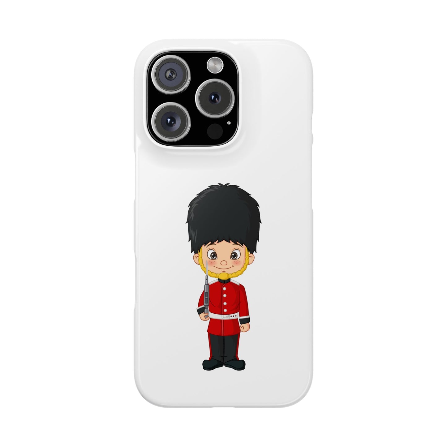 British Guard Slim Phone Cases, Cute Phone Cover, Whimsical Phone Case, Gift for Kids, Unique Phone Accessory, Cartoon Design