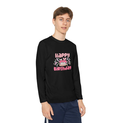 Happy Birthday Youth Long Sleeve Tee - Fun Celebration Shirt for Kids