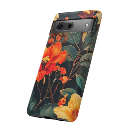 Tough Floral Phone Case | Tropical Vibe, Gift for Nature Lovers, Summer Beach Accessory, Floral Pattern, Trendy Phone Accessories