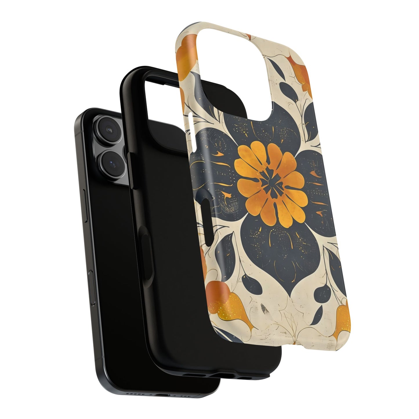 Floral Phone Case - Tough Cases, Botanical iPhone Cover, Vintage Flower Design, Durable Smartphone Protection, Unique Gift Idea
